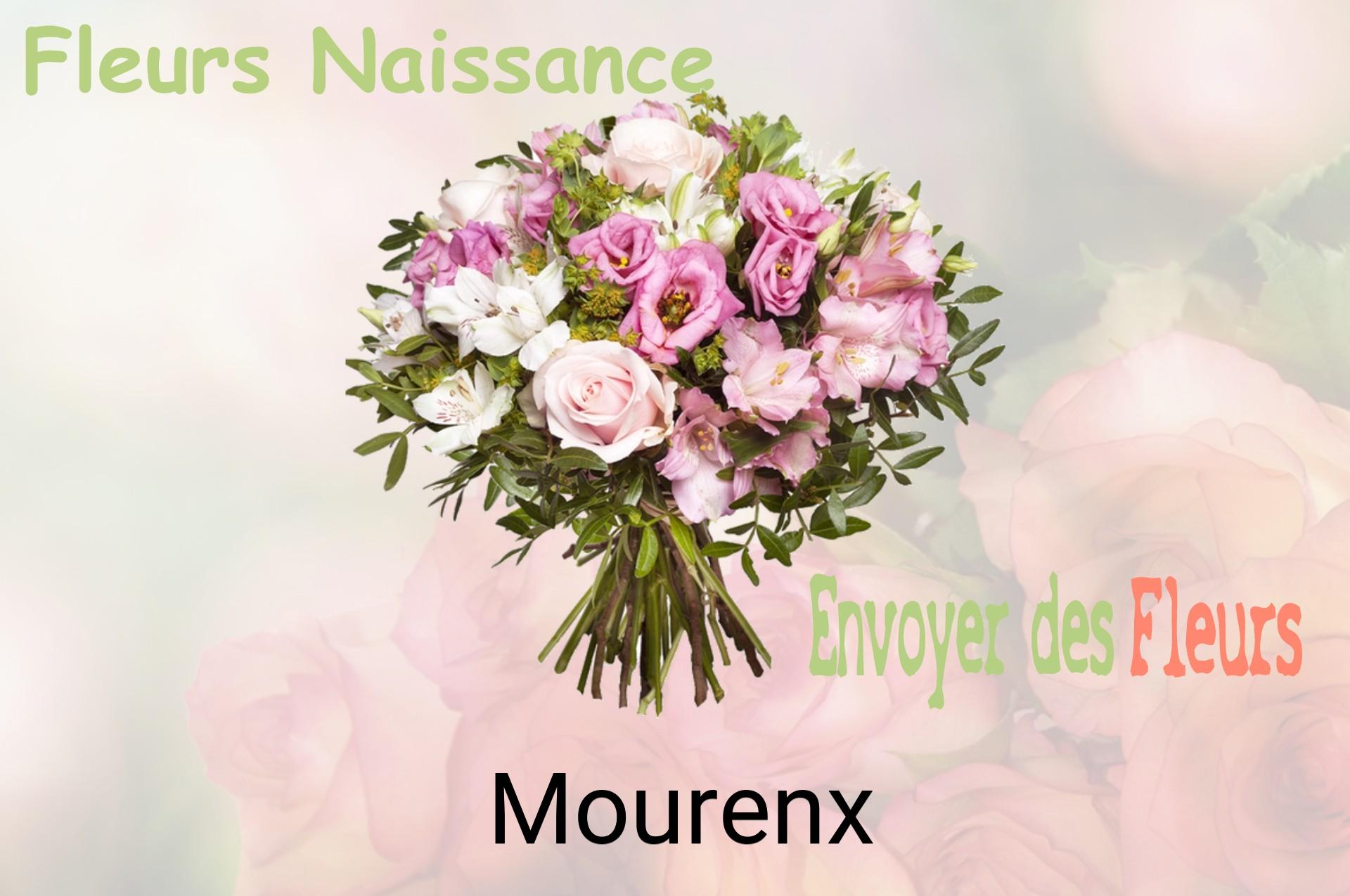 Bouquet de fleurs de naissance livré à Mourenx