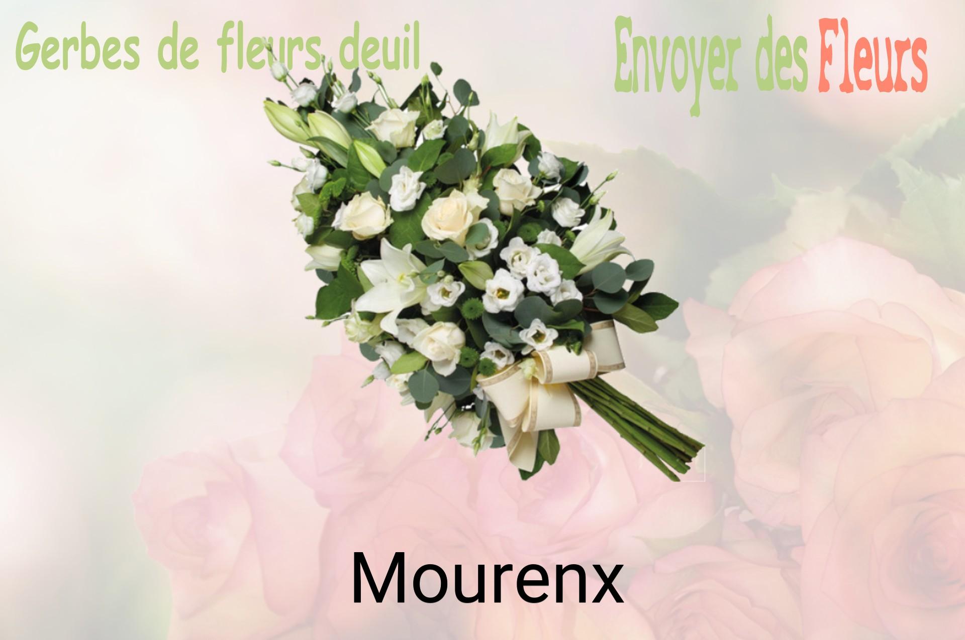Gerbe de fleurs de deuil livrée à Mourenx